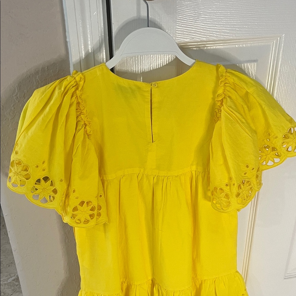 Stella McCartney Yellow Eyelet Kids dress - Picture 4 of 5